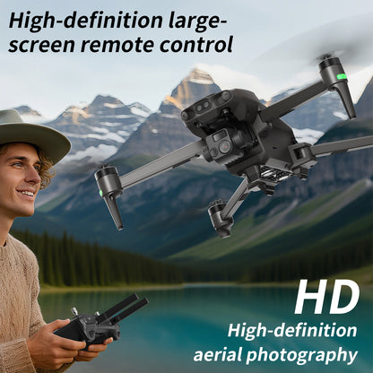 New S800 three-axis gimbal anti shake aerial drone GPS tracking touch screen remote control long endurance high-definition dual cameras outdoor professional shooting video 10 kilometers image transmission 5500mAh large capacity battery aircraft