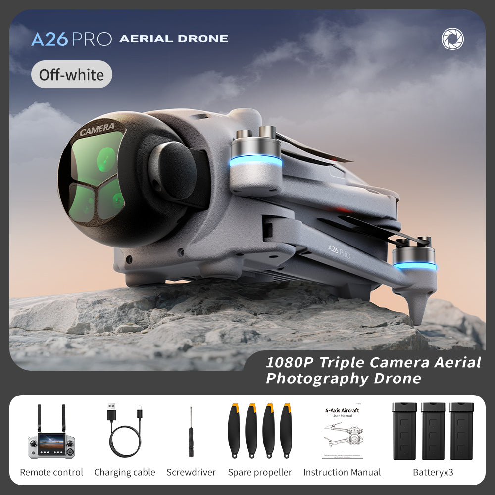 A26PRO brushless GPS automatic return high-definition aerial photography drone professional level quadcopter intelligent obstacle avoidance 4.5-inch large screen remote control 180 degree electrically adjustable lens