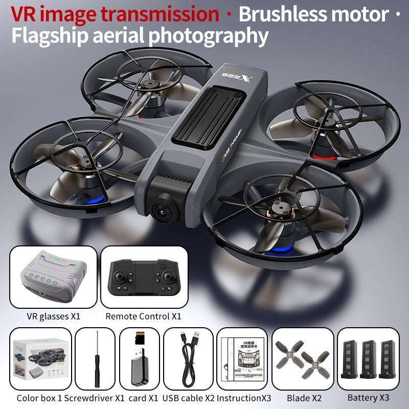 X226 new brushless remote control drone with VR glasses, professional aerial photography high-definition four axis multifunctional time traveling machine