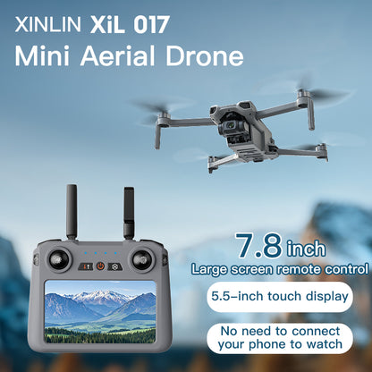 Mini touch screen drone with 247g high-definition aerial photography, 4K three-axis brushless gimbal, 35 minute endurance, wind resistant AI night view aircraft, 10km image transmission, 48 million pixels
