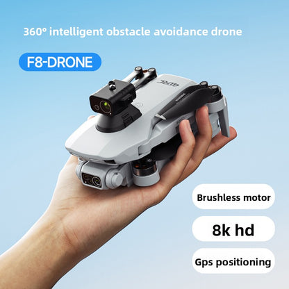 8K dual-camera F8 obstacle-avoiding mini drone with LCD screen remote control, GPS positioning, brushless high-definition aerial photography aircraft, 10 0m image transmission, 360-degree omnidirectional obstacle avoidance, 35-minute flight time
