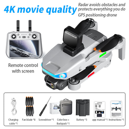 AE3 screen control 360 ° radar obstacle avoidance GPS automatic return unmanned aerial vehicle three-axis mechanical self stabilizing pan tilt zoom anti shake high-definition professional aerial photography electrically adjustable camera aircraft