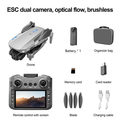 Brushless E88GT drone optical flow quadcopter large size with screen remote control electrically adjustable aircraft