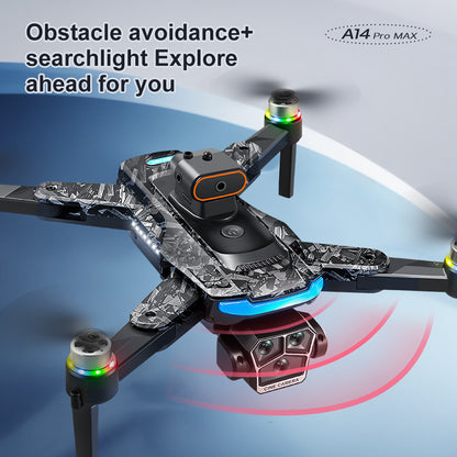 GPS drone A14 brushless 4.5-inch screen remote control obstacle avoidance optical flow intelligent high-definition aerial photography multifunctional aircraft