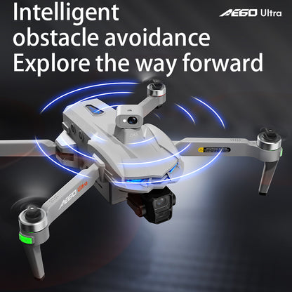 AE60 large screen remote control three-axis gimbal airdrop GPS drone 5G digital 12 kilometer image transmission 360 ° radar obstacle avoidance high-definition professional electrically adjustable camera ultra wide angle 9800mAh lithium battery aircraft