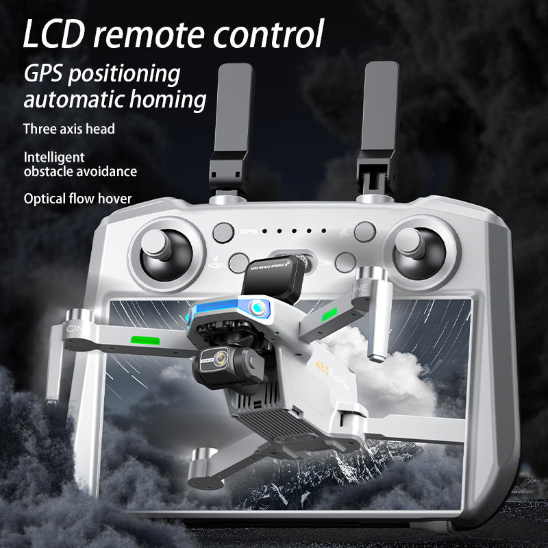 New AE3 professional aerial drone three-axis gimbal high-definition lens remote control aircraft screen display GPS endurance intelligent obstacle avoidance