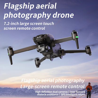 New S800 three-axis gimbal anti shake aerial drone GPS tracking touch screen remote control long endurance high-definition dual cameras outdoor professional shooting video 10 kilometers image transmission 5500mAh large capacity battery aircraft
