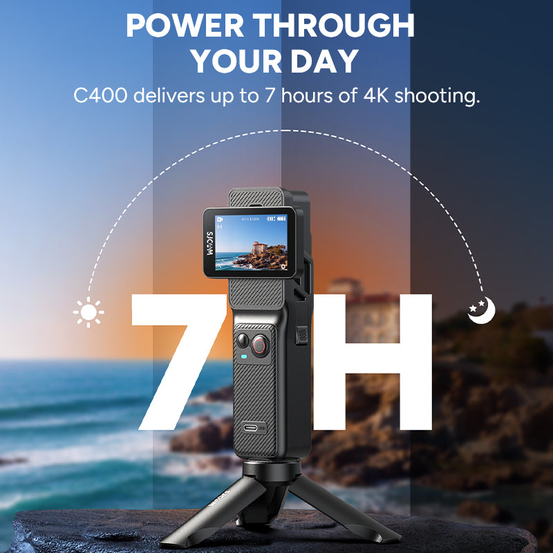 Suying Handheld Action Camera C400 Outdoor Sports 4K Camcorder 360 Panoramic Pocket Camera