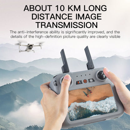 Mini touch screen drone with 247g high-definition aerial photography, 4K three-axis brushless gimbal, 35 minute endurance, wind resistant AI night view aircraft, 10km image transmission, 48 million pixels