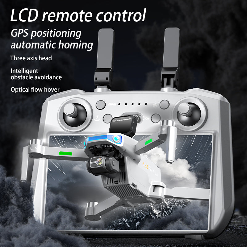 AE3 screen control 360 ° radar obstacle avoidance GPS automatic return unmanned aerial vehicle three-axis mechanical self stabilizing pan tilt zoom anti shake high-definition professional aerial photography electrically adjustable camera aircraft