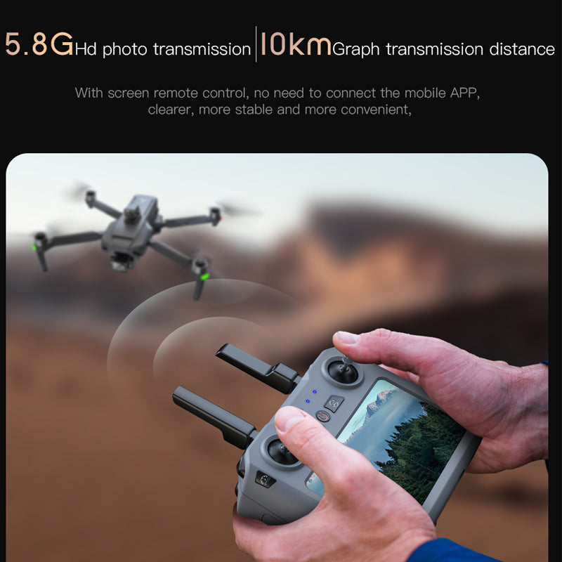 SG909 high-definition three-axis anti shake imaging drone, 10 kilometers 5G digital image transmission with screen remote control, professional level aerial photography, 45 minutes long endurance, 360 degree obstacle avoidance aircraft