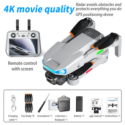 AE3 screen control 360 ° radar obstacle avoidance GPS automatic return unmanned aerial vehicle three-axis mechanical self stabilizing pan tilt zoom anti shake high-definition professional aerial photography electrically adjustable camera aircraft