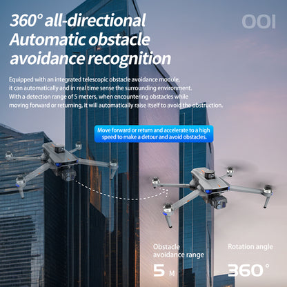 2026 new professional aerial drone with three-axis anti shake digital image transmission, touch screen control, 360 degree all-round obstacle avoidance, 4K camera, 45 minute endurance, aircraft GPS positioning, AI calculation, 4500mAh large battery