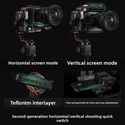 2026 New MT3 Pro Kit Professional AI Camera Stabilizer Handheld Three-Axis Anti-Shake Balancer for Sony and Canon Cameras with Remote Image Transmission and Detachable Remote Control