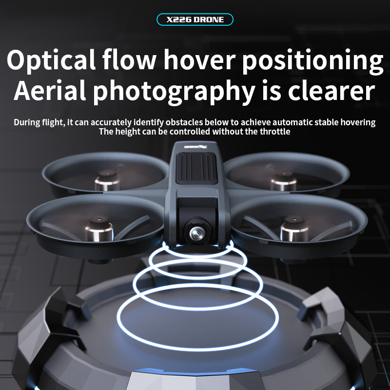 New X226 drone crossing with screen, no need for mobile phone, aerial photography, high-definition professional camera, optical flow, brushless multifunction