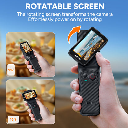 Suying Handheld Action Camera C400 Outdoor Sports 4K Camcorder 360 Panoramic Pocket Camera