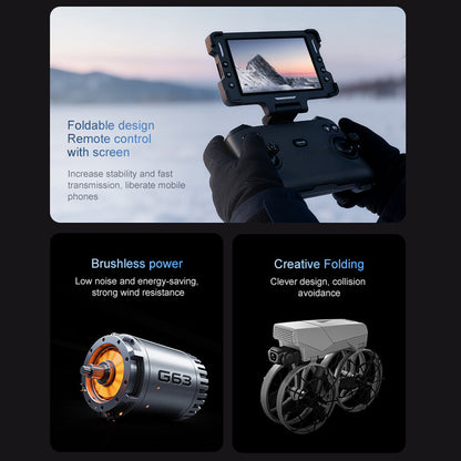 The new G63 drone is a professional aerial photography folding aircraft with screen control and optical flow brushless remote control multi-functional aircraft