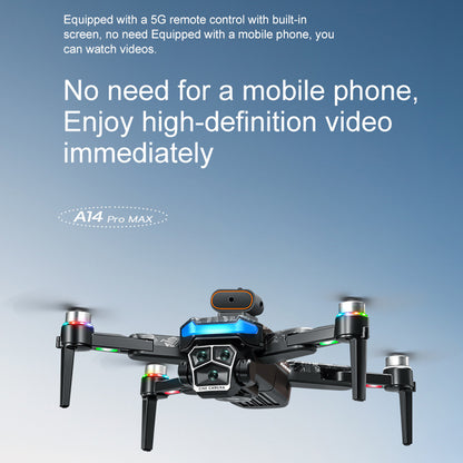 GPS drone A14 brushless 4.5-inch screen remote control obstacle avoidance optical flow intelligent high-definition aerial photography multifunctional aircraft
