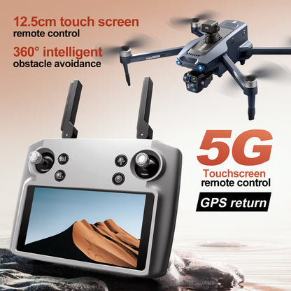 S819 drone with screen remote control drone airdrop brushless motor quadcopter GPS intelligent 360 ° obstacle avoidance three-axis gimbal 6-kilometer flight