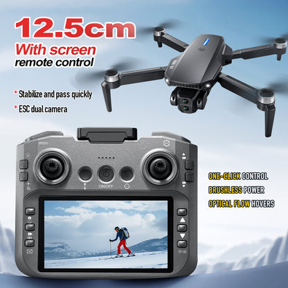 Brushless E88GT drone optical flow quadcopter large size with screen remote control electrically adjustable aircraft