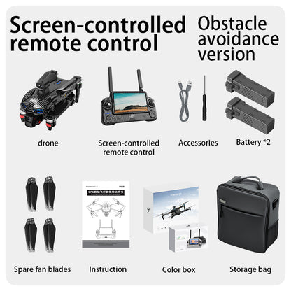 AE60 large screen remote control three-axis gimbal airdrop GPS drone 5G digital 12 kilometer image transmission 360 ° radar obstacle avoidance high-definition professional electrically adjustable camera ultra wide angle 9800mAh lithium battery aircraft
