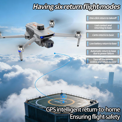 2026 new professional aerial drone with three-axis anti shake digital image transmission, touch screen control, 360 degree all-round obstacle avoidance, 4K camera, 45 minute endurance, aircraft GPS positioning, AI calculation, 4500mAh large battery