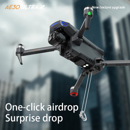 The professional-grade aerial photography drone AE30 features a high-definition camera with 8K long endurance, intelligent obstacle avoidance, and GPS automatic return