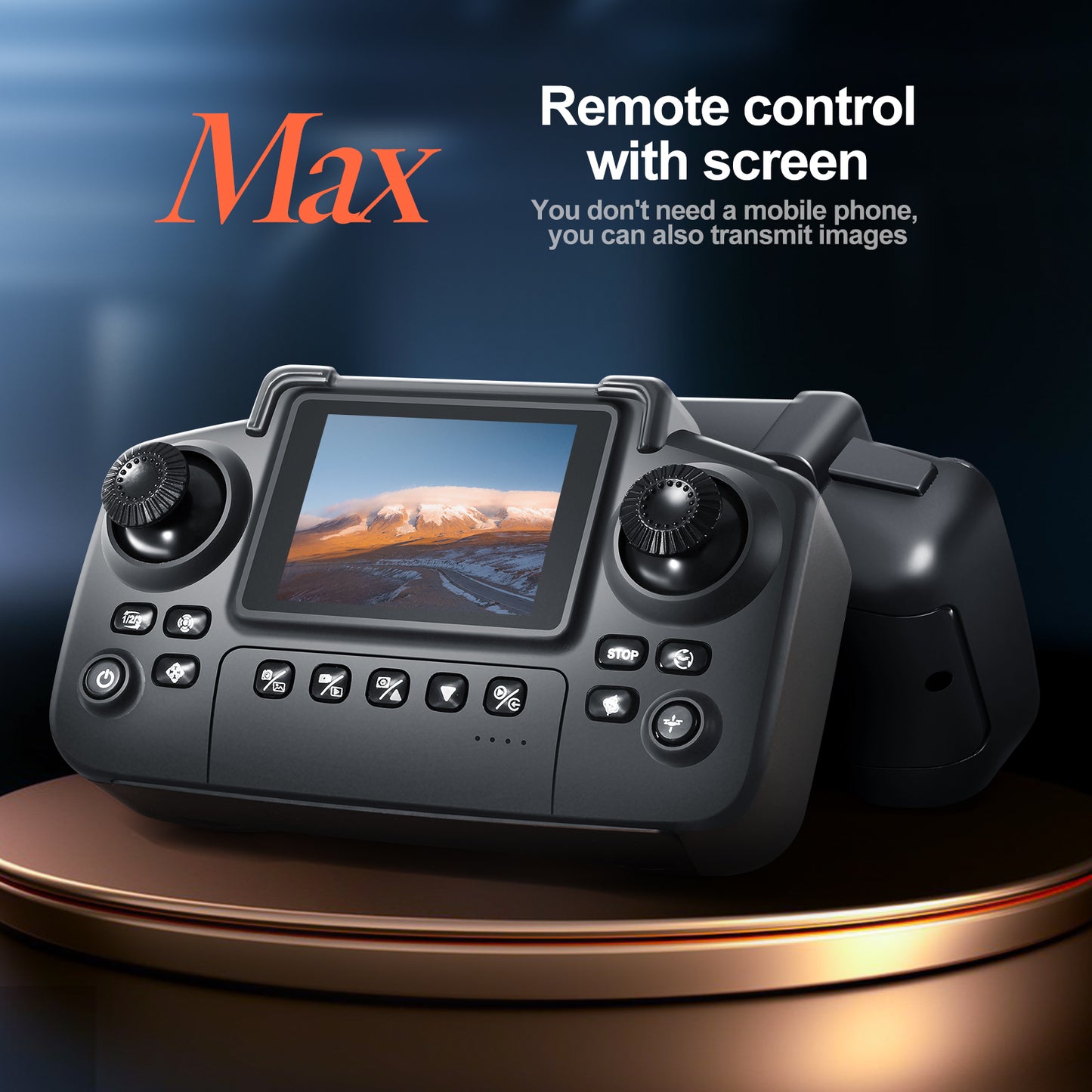 New model with screen upgrade, screen controlled lighting, drop resistant drone, high-definition dual camera aerial photography, quadcopter, 360 ° flip