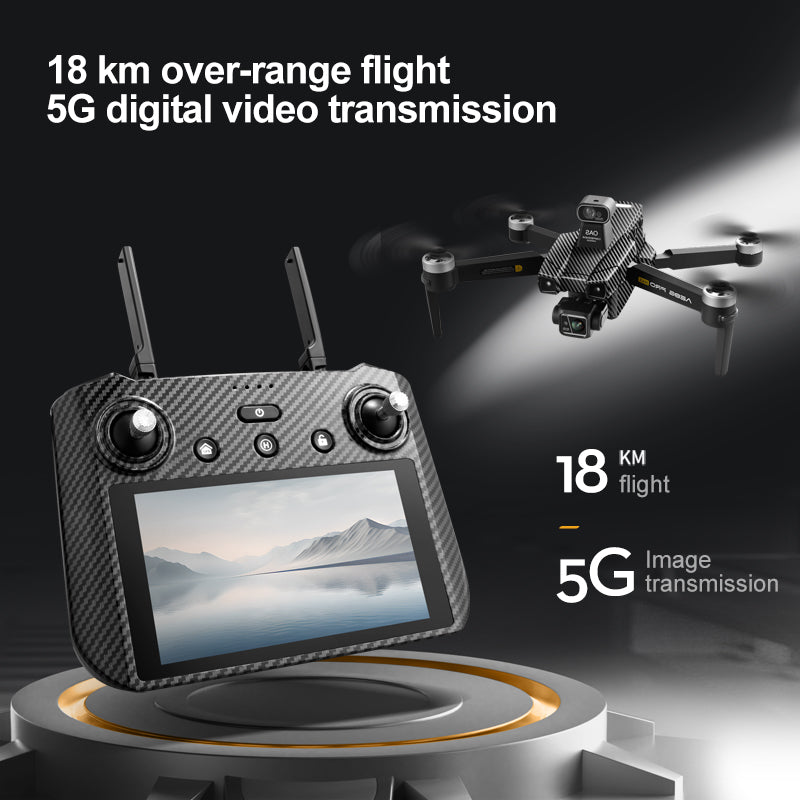 AE86 professional aerial drone 5G digital image transmission GPS positioning automatic return 360 degree radar obstacle avoidance three-axis cloud platform long endurance aircraft remote control aircraft