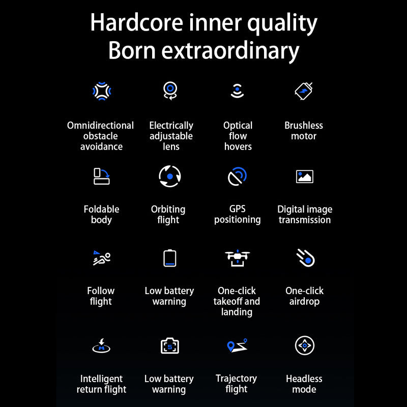 B10 Intelligent Touch Screen Controlled High-Definition Aerial Photography Drone Intelligent Obstacle Avoidance Brushless Foldable Gps Quadcopter
