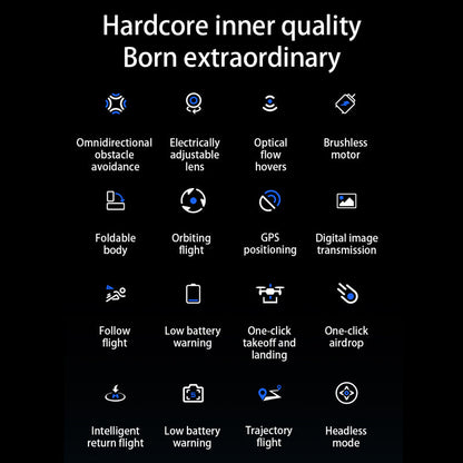 B10 Intelligent Touch Screen Controlled High-Definition Aerial Photography Drone Intelligent Obstacle Avoidance Brushless Foldable Gps Quadcopter