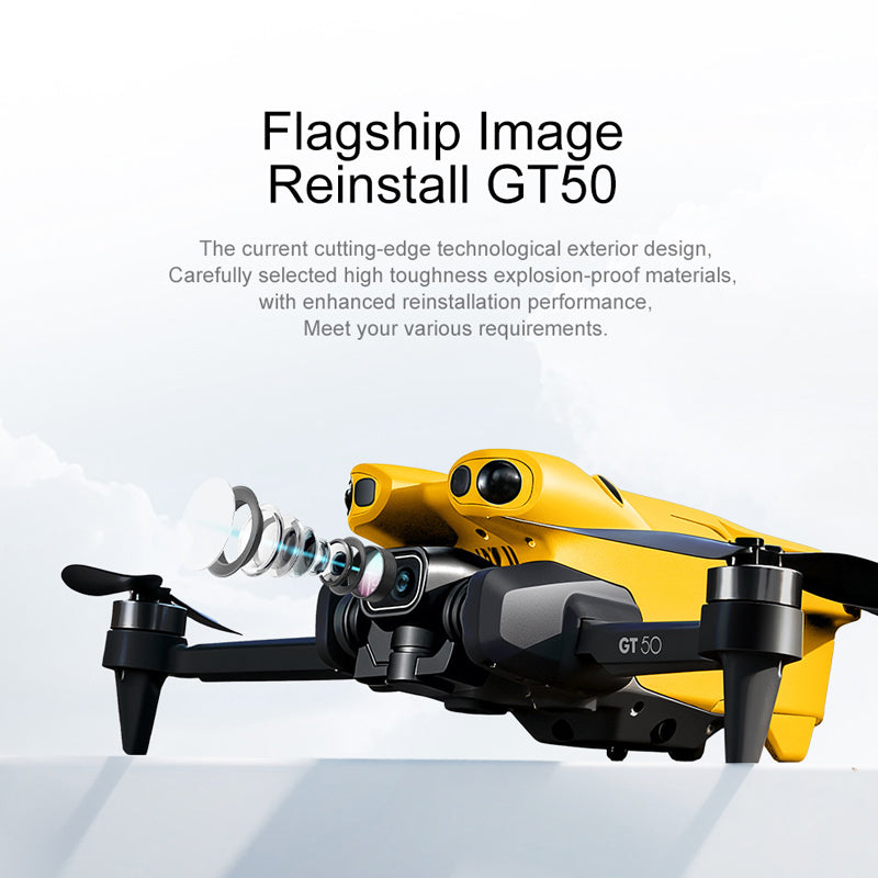 GT50 Black Hornet Version HD Professional Aerial Photography Mini Drone Large Screen Remote Controller Obstacle Avoidance Brushless Four Axis Multifunctional Aircraft