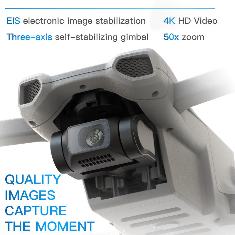 Mini touch screen drone with 247g high-definition aerial photography, 4K three-axis brushless gimbal, 35 minute endurance, wind resistant AI night view aircraft, 10km image transmission, 48 million pixels