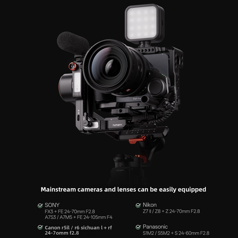2026 New MT3 Pro Kit Professional AI Camera Stabilizer Handheld Three-Axis Anti-Shake Balancer for Sony and Canon Cameras with Remote Image Transmission and Detachable Remote Control