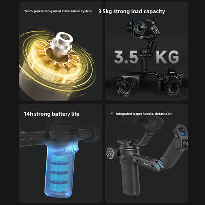 Tech Scorpion 3 3-Axis Gimbal Stabilizer for Live Stream Photography Camera Professional Anti-Shake Multi-Functional Commercial Shooting
