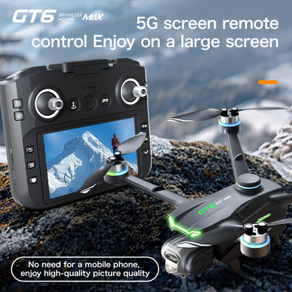 GT6 professional drone GPS automatic return quadcopter remote control with screen display high-definition aerial photography obstacle avoidance aircraft