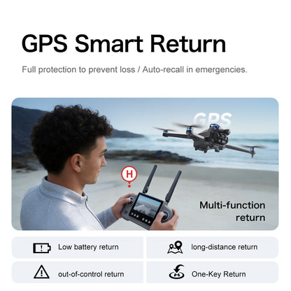 GT60 drone large screen control GPS with airdrop high-definition aerial photography return obstacle avoidance quadcopter