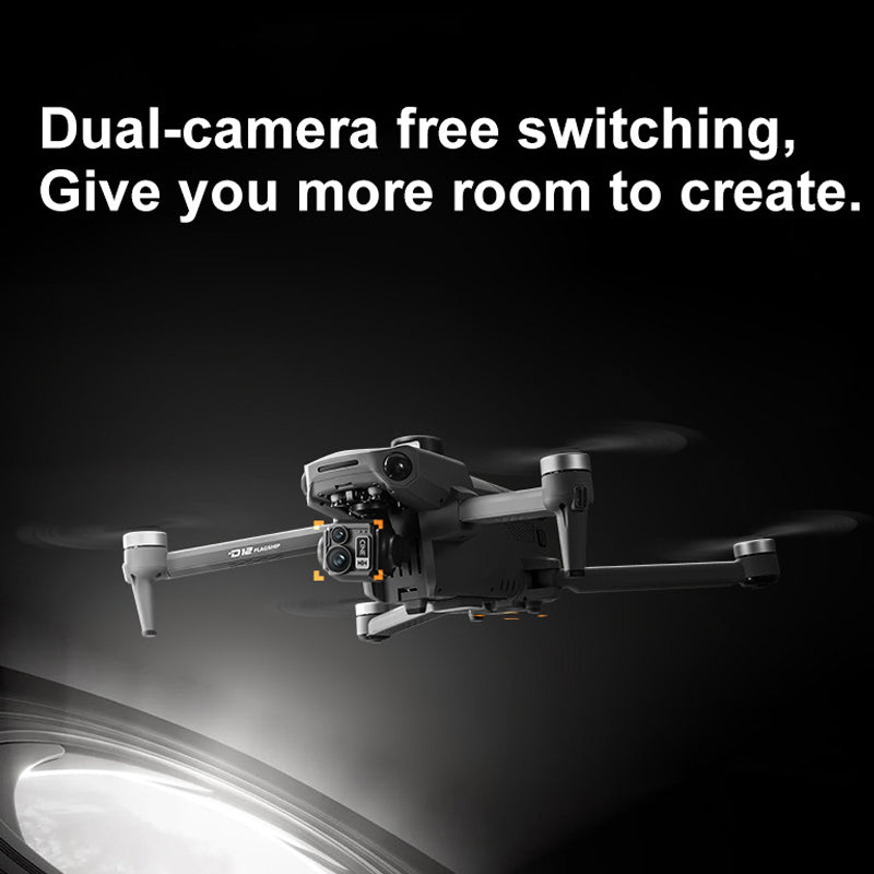 New D12 three-axis gimbal drone, equipped with high-definition professional dual camera aerial photography, GPS positioning, 360 ° telescopic obstacle avoidance, 45 minute endurance, 4500mAh large battery, flying 10 kilometers
