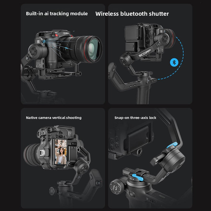 Tech Scorpion 3 3-Axis Gimbal Stabilizer for Live Stream Photography Camera Professional Anti-Shake Multi-Functional Commercial Shooting