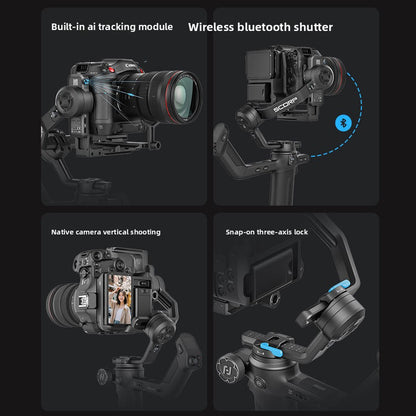Tech Scorpion 3 3-Axis Gimbal Stabilizer for Live Stream Photography Camera Professional Anti-Shake Multi-Functional Commercial Shooting