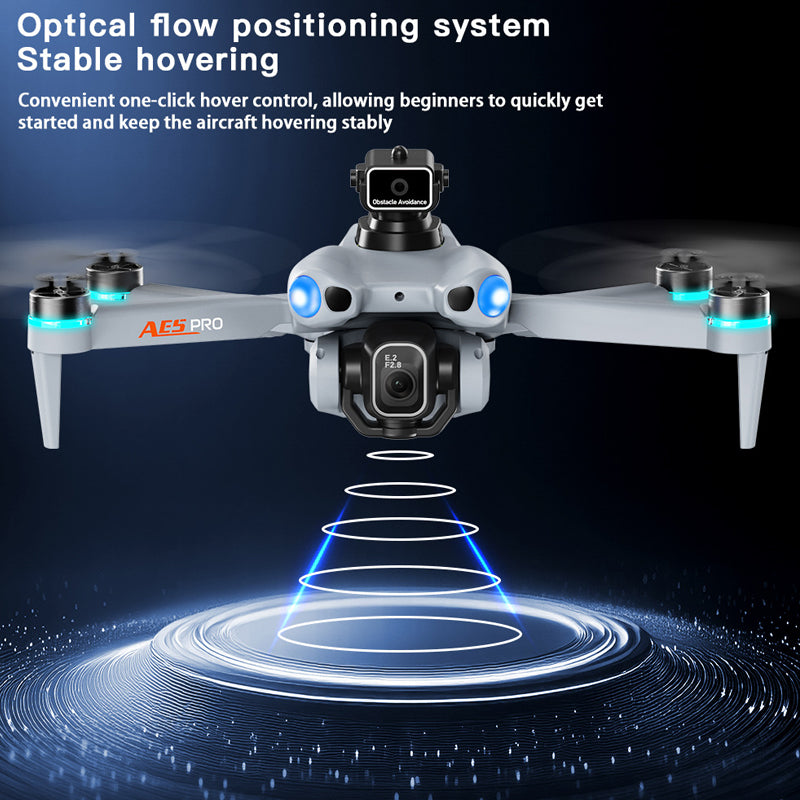 New Aerial Photography Drone AE5Pro Screen-Controlled Smart Obstacle Avoidance HD Electric Adjustment Quadcopter Remote Control Aircraft