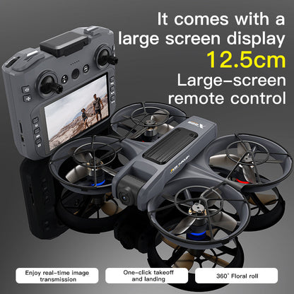New X226 drone crossing with screen, no need for mobile phone, aerial photography, high-definition professional camera, optical flow, brushless multifunction