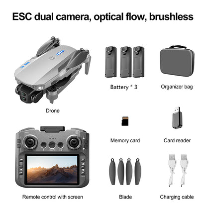 Brushless E88GT drone optical flow quadcopter large size with screen remote control electrically adjustable aircraft