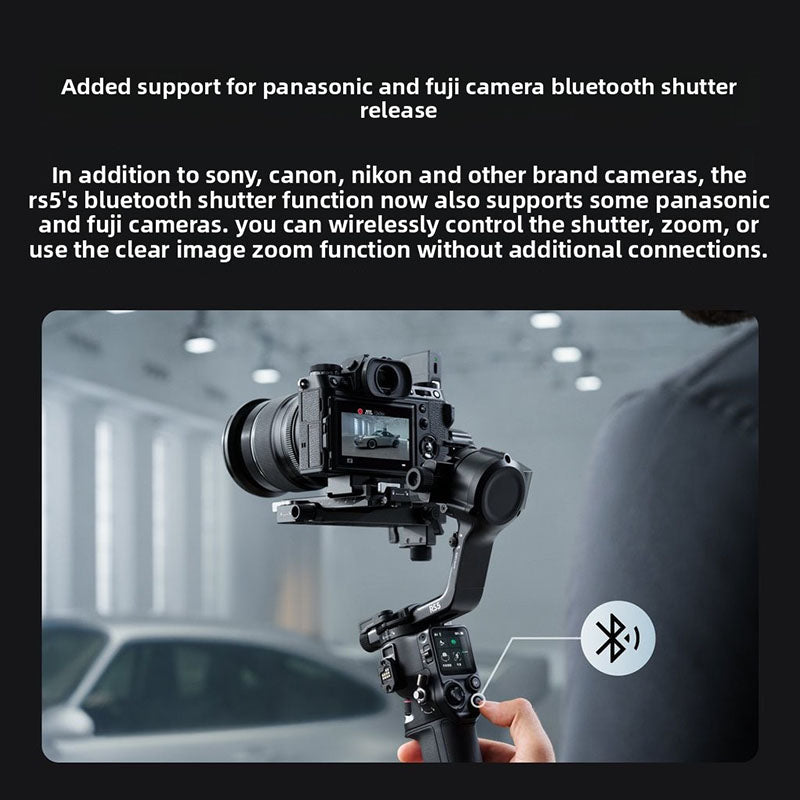 2026 new RS5 handheld gimbal stabilizer with three-axis anti shake and lightweight commercial camera stabilizer
