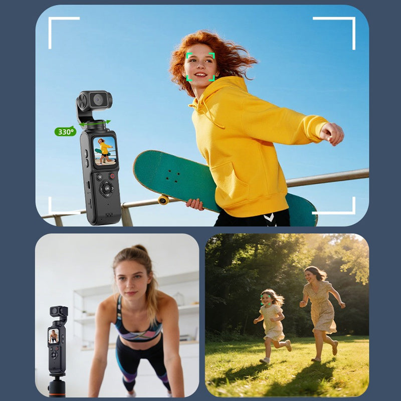 New 4K HD handheld action camera,outdoor pocket gimbal camera, travelhandheld vlog camera