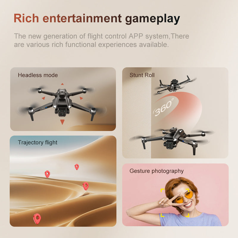 M22max Drone with Obstacle Avoidance 4.5 Inch Screen HD Camera Quadcopter RC Aircraft for Aerial Photography