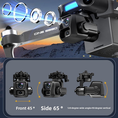 2026 New S880 Professional Aerial Photography Drone with Large-Screen Remote Controller, 12-Kilometer Long-Range Video Transmission, 3-Axis Gimbal, and 4K HD Flight Capability