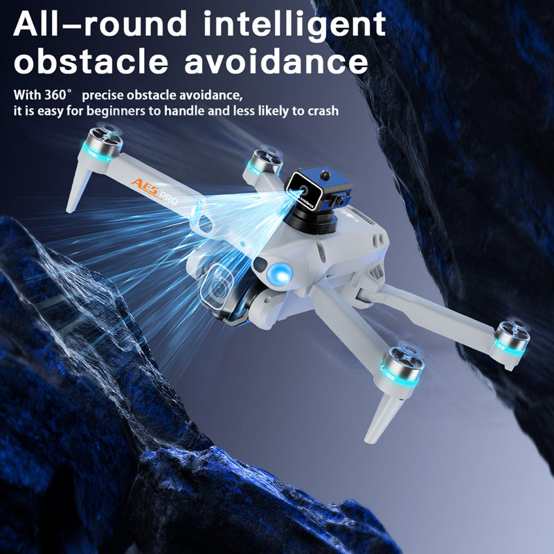New Aerial Photography Drone AE5Pro Screen-Controlled Smart Obstacle Avoidance HD Electric Adjustment Quadcopter Remote Control Aircraft