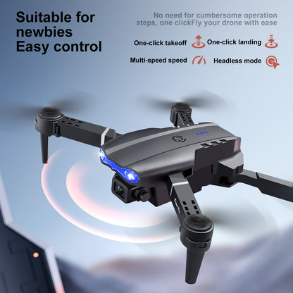 New model with screen upgrade, screen controlled lighting, drop resistant drone, high-definition dual camera aerial photography, quadcopter, 360 ° flip