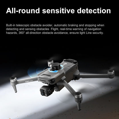 New D12 three-axis gimbal drone, equipped with high-definition professional dual camera aerial photography, GPS positioning, 360 ° telescopic obstacle avoidance, 45 minute endurance, 4500mAh large battery, flying 10 kilometers